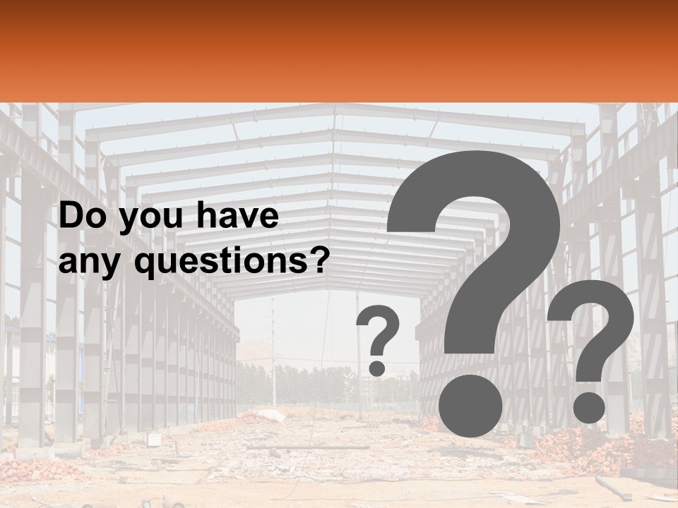 A Picture Of A Building With A Name Of Presentation PowerPoint Template