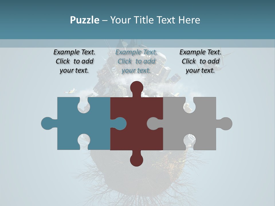 A Small Island With A Bunch Of Boxes On Top Of It PowerPoint Template