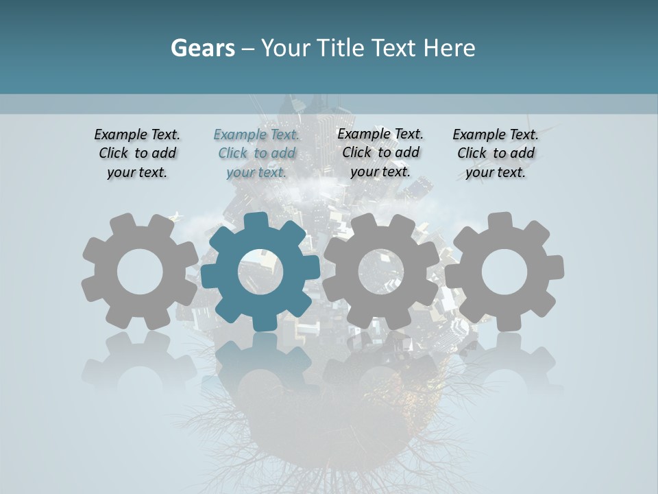 A Small Island With A Bunch Of Boxes On Top Of It PowerPoint Template