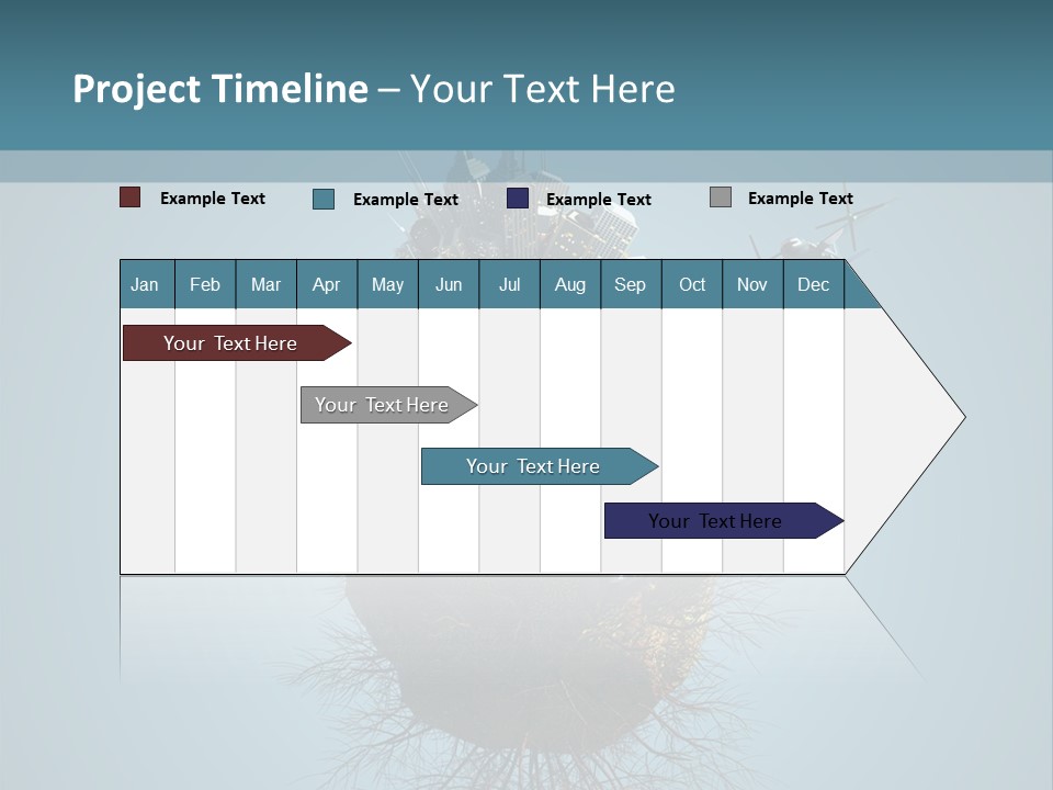 A Small Island With A Bunch Of Boxes On Top Of It PowerPoint Template