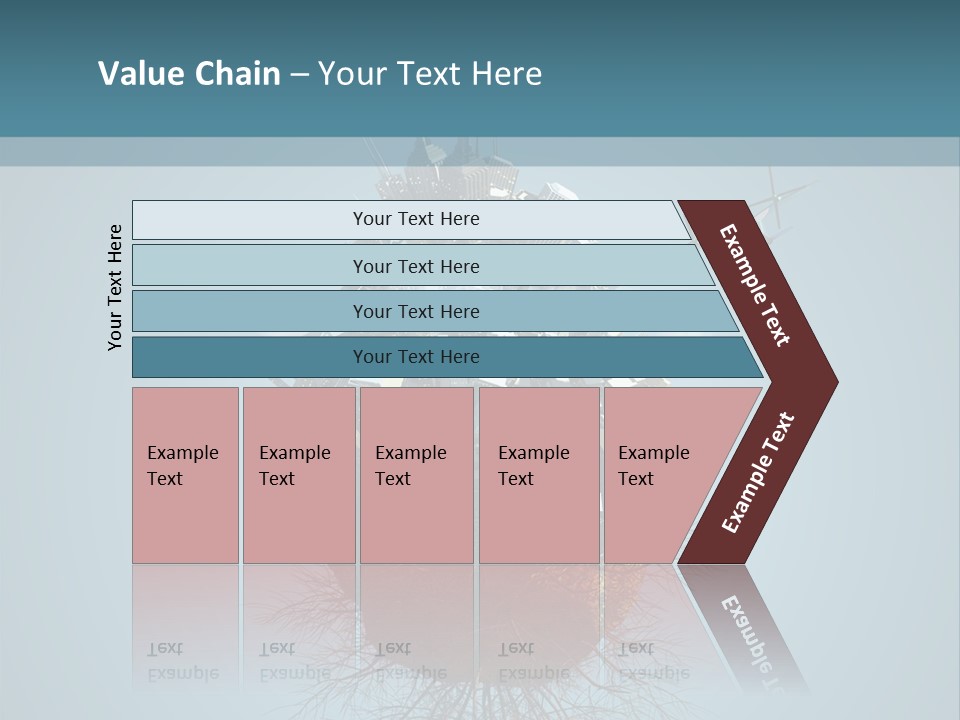 A Small Island With A Bunch Of Boxes On Top Of It PowerPoint Template