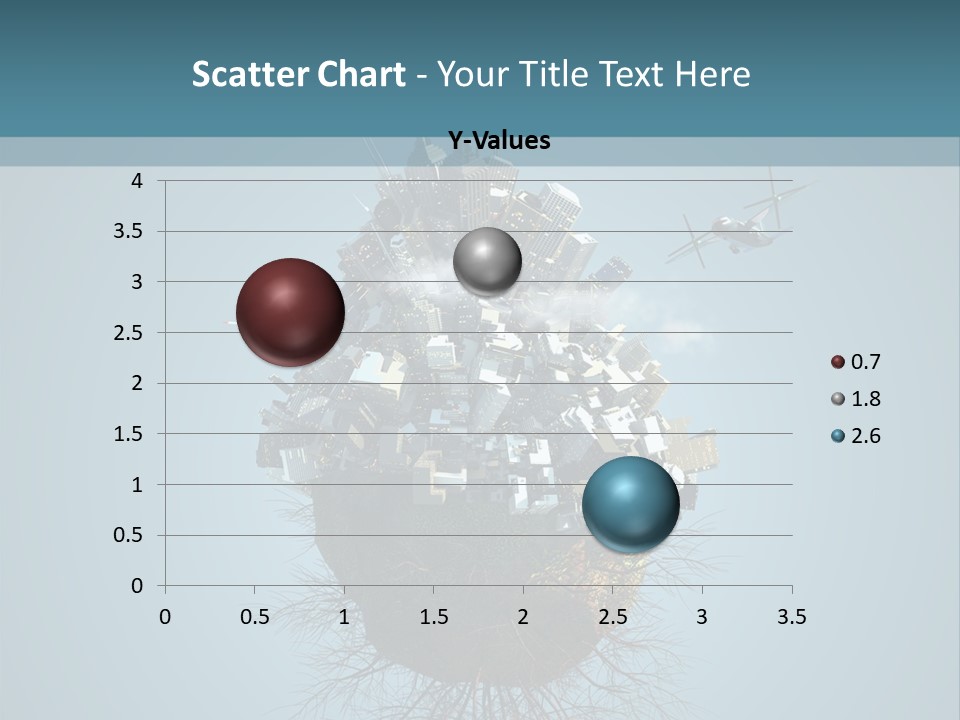 A Small Island With A Bunch Of Boxes On Top Of It PowerPoint Template