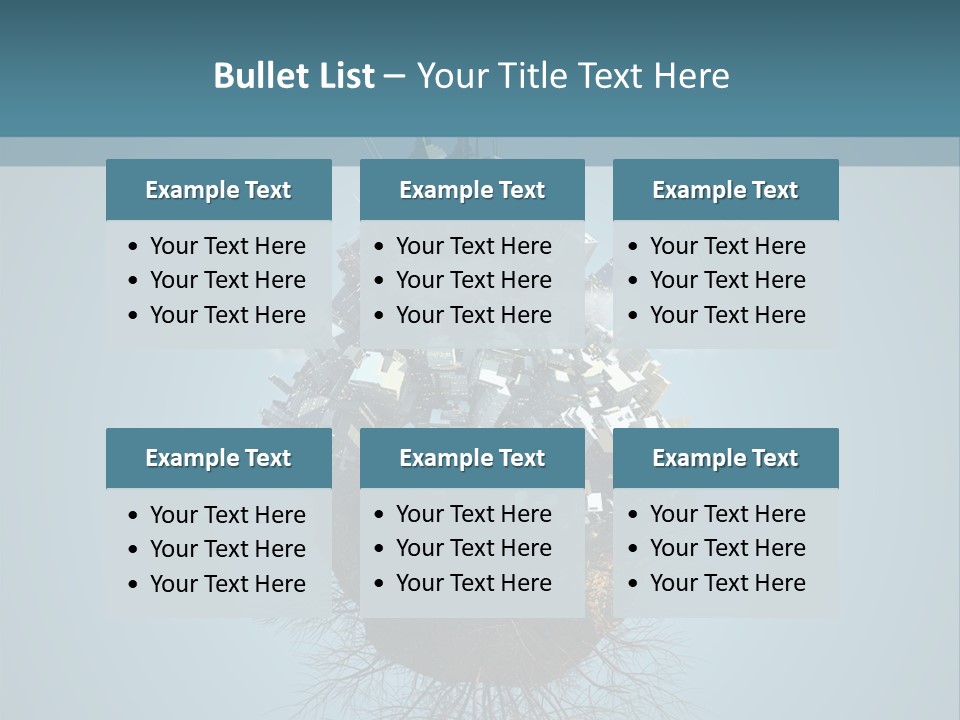 A Small Island With A Bunch Of Boxes On Top Of It PowerPoint Template