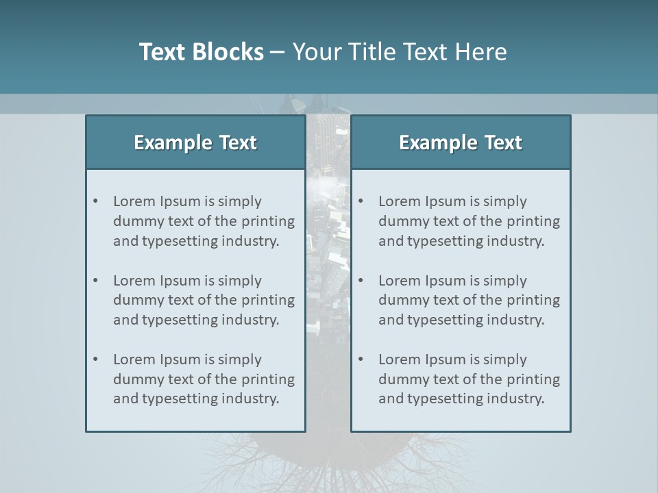 A Small Island With A Bunch Of Boxes On Top Of It PowerPoint Template