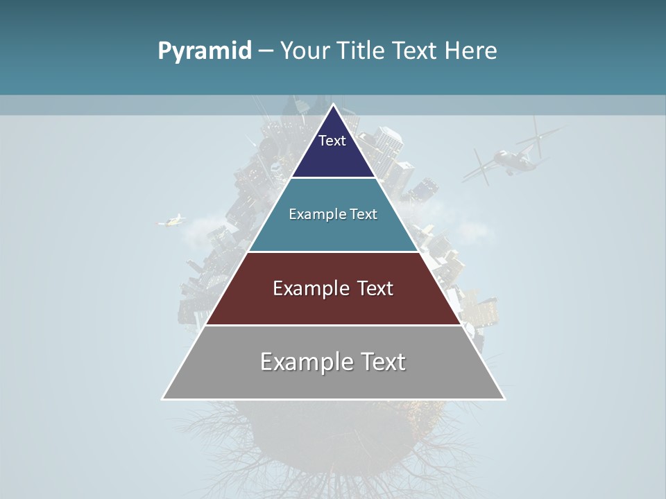A Small Island With A Bunch Of Boxes On Top Of It PowerPoint Template