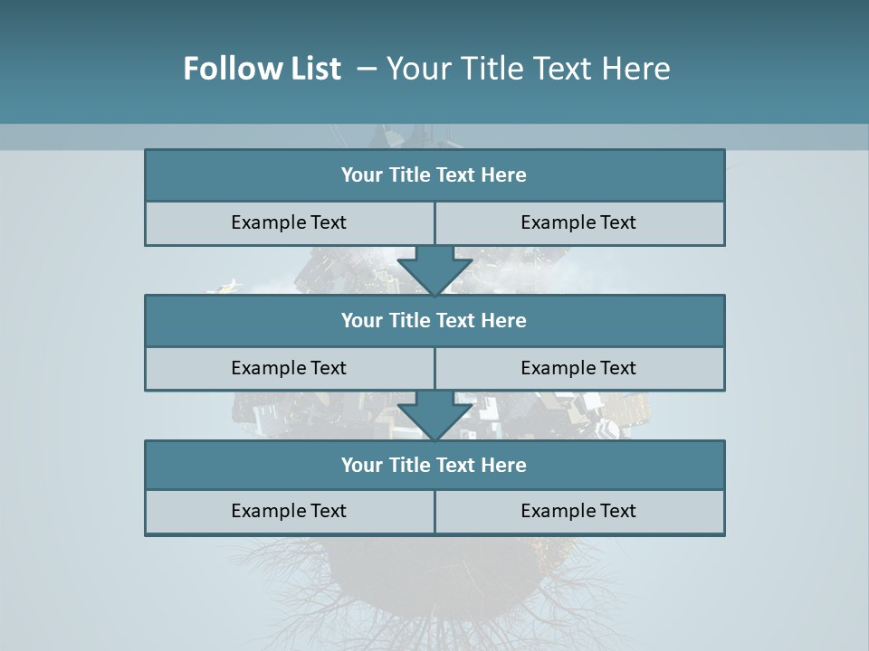 A Small Island With A Bunch Of Boxes On Top Of It PowerPoint Template