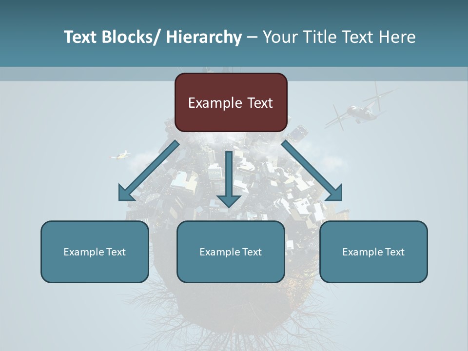 A Small Island With A Bunch Of Boxes On Top Of It PowerPoint Template