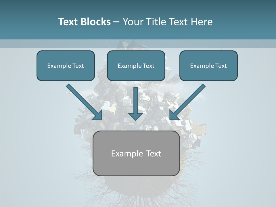 A Small Island With A Bunch Of Boxes On Top Of It PowerPoint Template