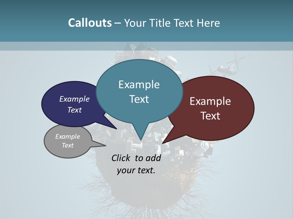 A Small Island With A Bunch Of Boxes On Top Of It PowerPoint Template