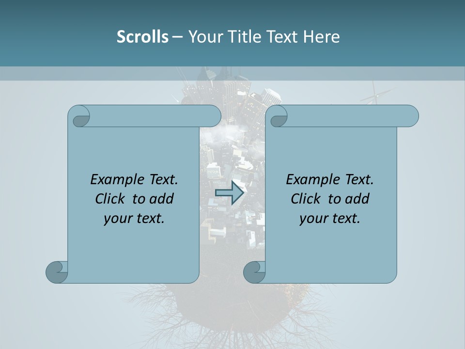 A Small Island With A Bunch Of Boxes On Top Of It PowerPoint Template