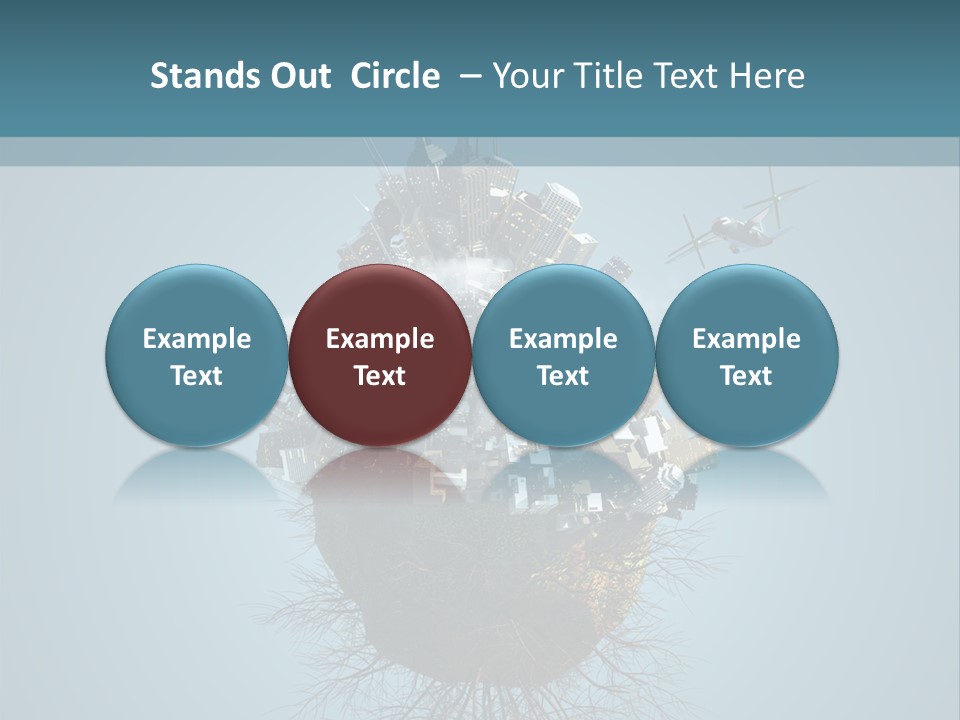 A Small Island With A Bunch Of Boxes On Top Of It PowerPoint Template