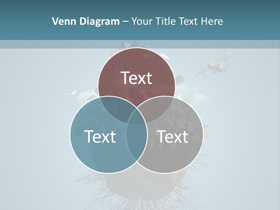 A Small Island With A Bunch Of Boxes On Top Of It PowerPoint Template
