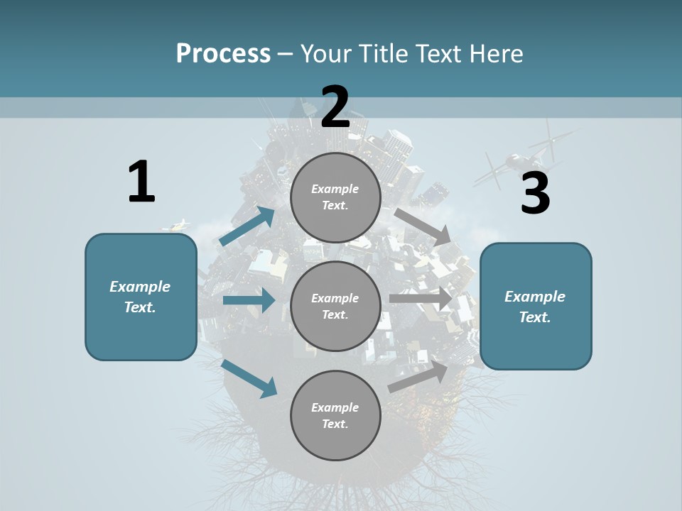 A Small Island With A Bunch Of Boxes On Top Of It PowerPoint Template