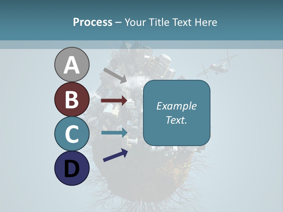 A Small Island With A Bunch Of Boxes On Top Of It PowerPoint Template