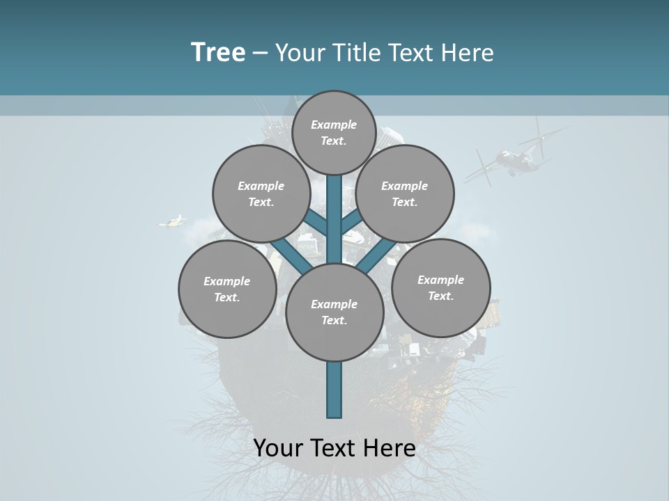 A Small Island With A Bunch Of Boxes On Top Of It PowerPoint Template