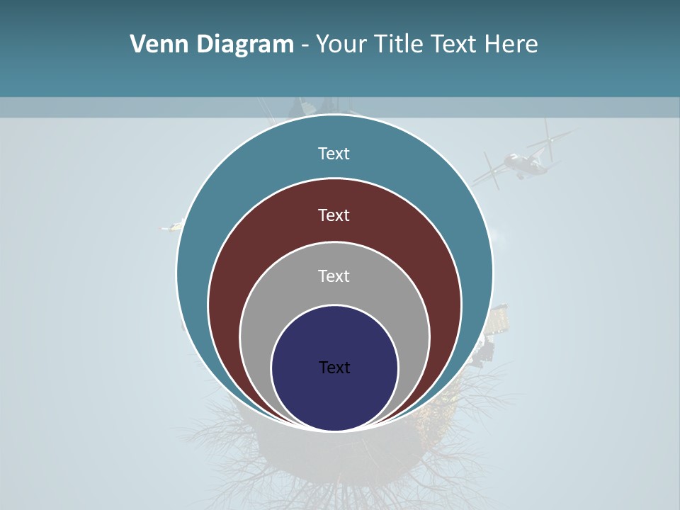 A Small Island With A Bunch Of Boxes On Top Of It PowerPoint Template