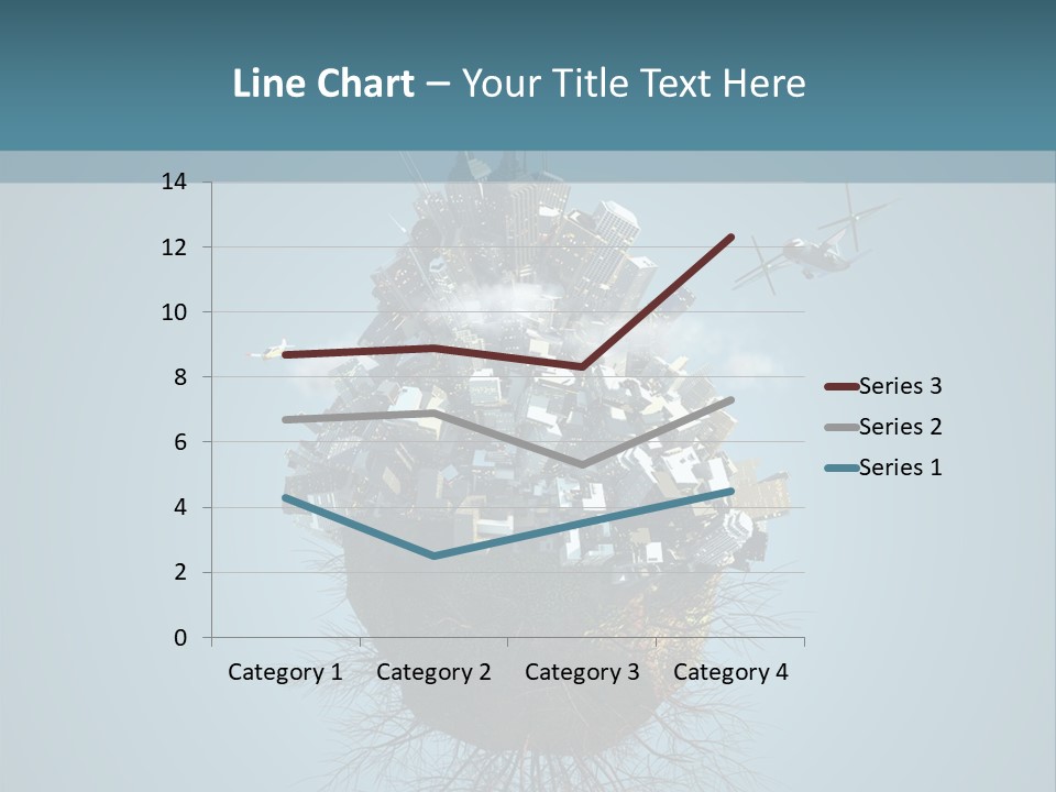 A Small Island With A Bunch Of Boxes On Top Of It PowerPoint Template