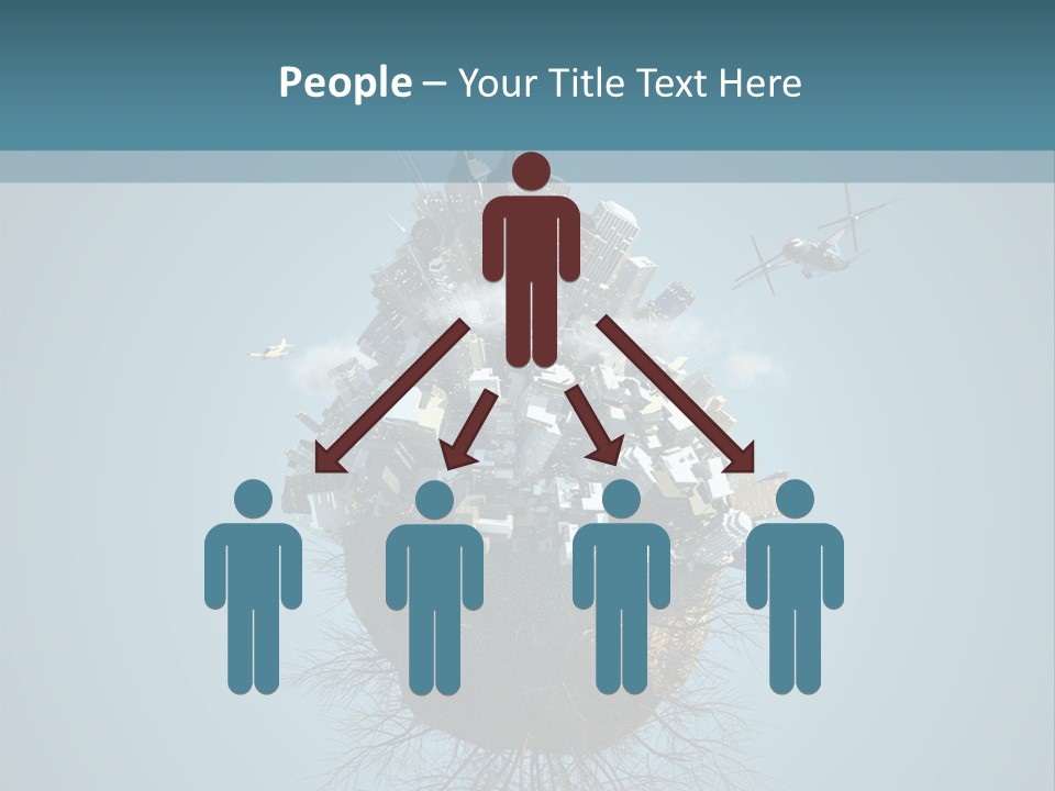 A Small Island With A Bunch Of Boxes On Top Of It PowerPoint Template