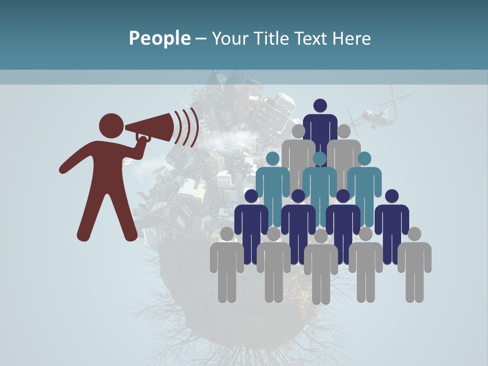 A Small Island With A Bunch Of Boxes On Top Of It PowerPoint Template