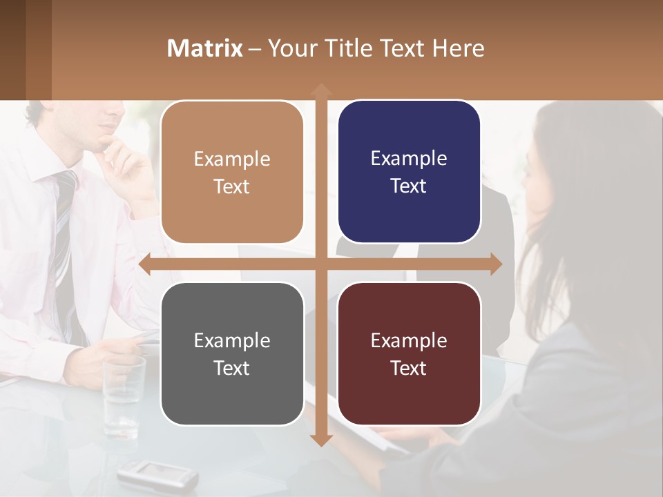 A Group Of People Sitting Around A Table With Laptops PowerPoint Template