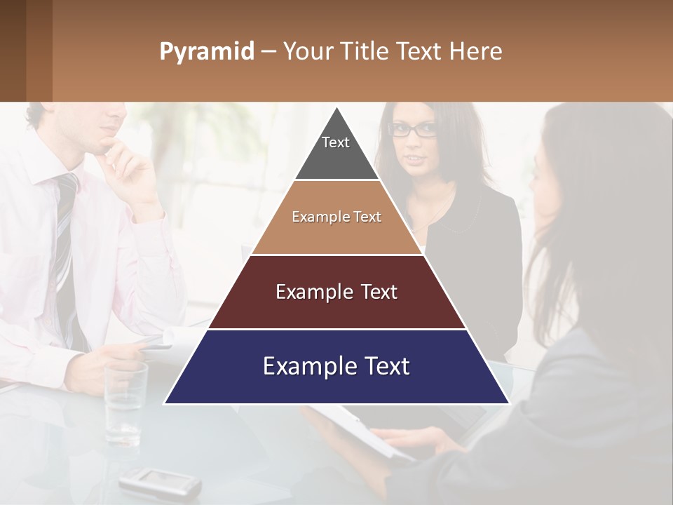 A Group Of People Sitting Around A Table With Laptops PowerPoint Template