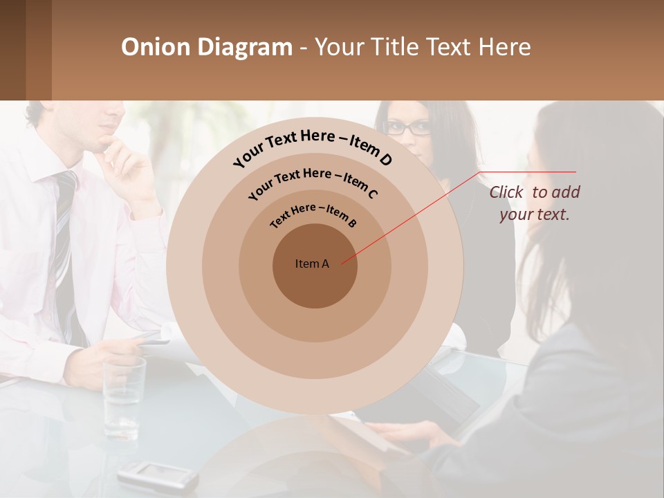A Group Of People Sitting Around A Table With Laptops PowerPoint Template