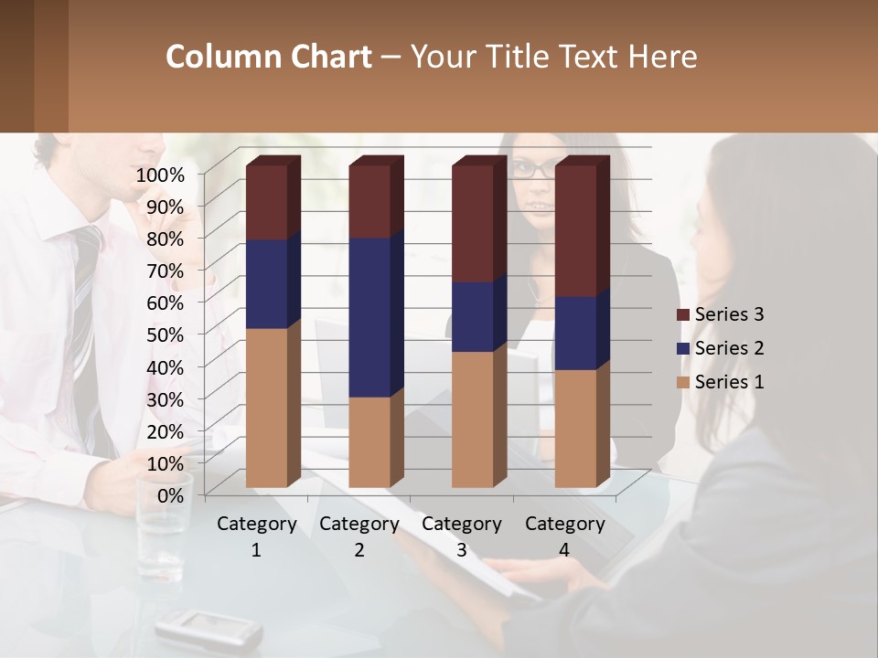 A Group Of People Sitting Around A Table With Laptops PowerPoint Template