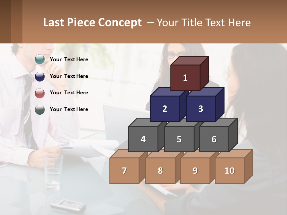 A Group Of People Sitting Around A Table With Laptops PowerPoint Template