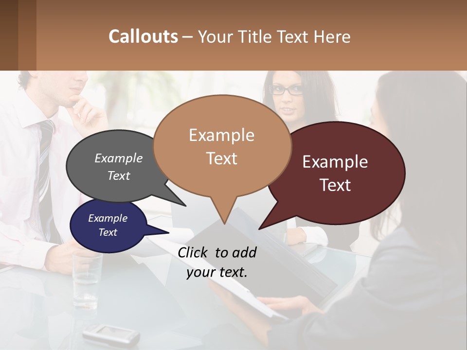 A Group Of People Sitting Around A Table With Laptops PowerPoint Template