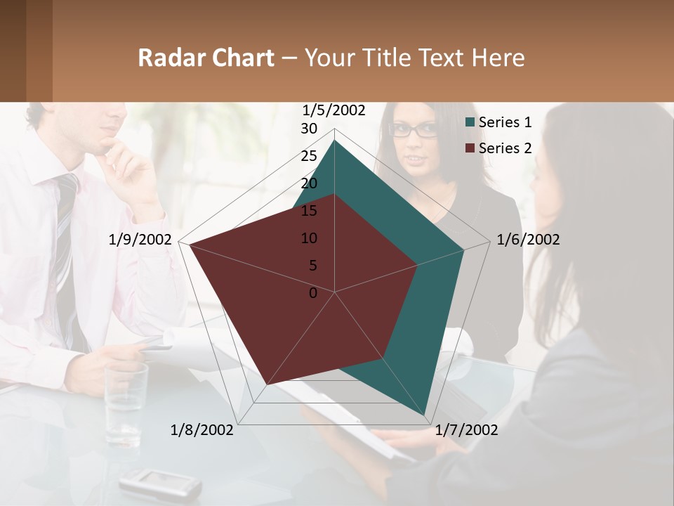 A Group Of People Sitting Around A Table With Laptops PowerPoint Template