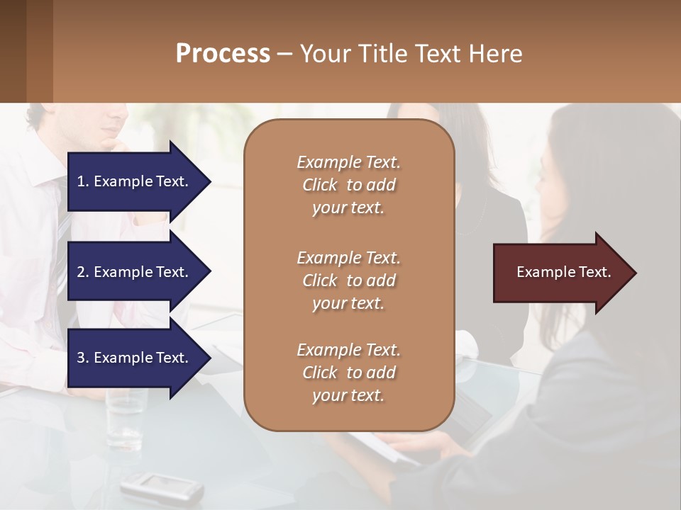 A Group Of People Sitting Around A Table With Laptops PowerPoint Template