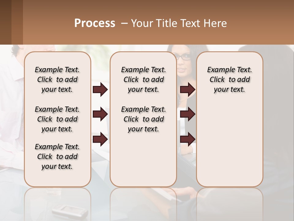 A Group Of People Sitting Around A Table With Laptops PowerPoint Template