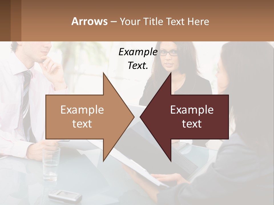 A Group Of People Sitting Around A Table With Laptops PowerPoint Template