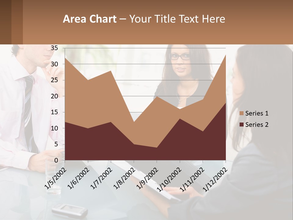A Group Of People Sitting Around A Table With Laptops PowerPoint Template
