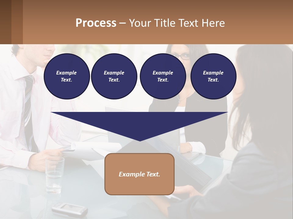 A Group Of People Sitting Around A Table With Laptops PowerPoint Template