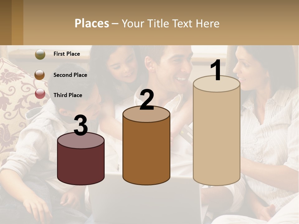 A Group Of People Sitting On A Couch Together PowerPoint Template