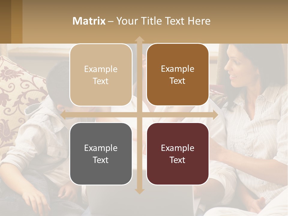 A Group Of People Sitting On A Couch Together PowerPoint Template