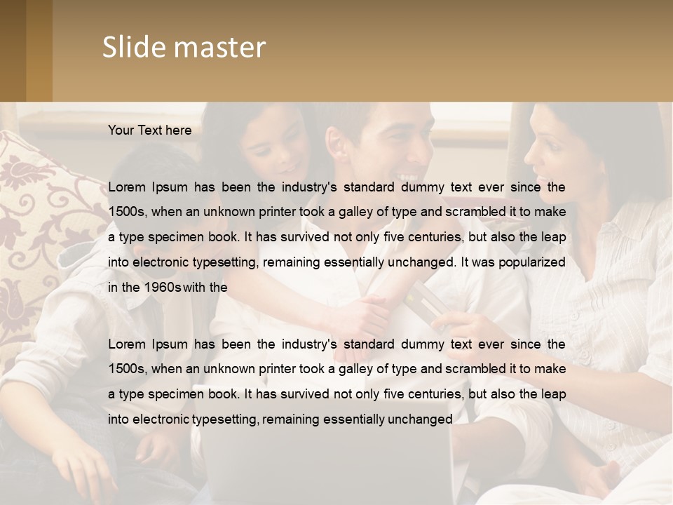 A Group Of People Sitting On A Couch Together PowerPoint Template