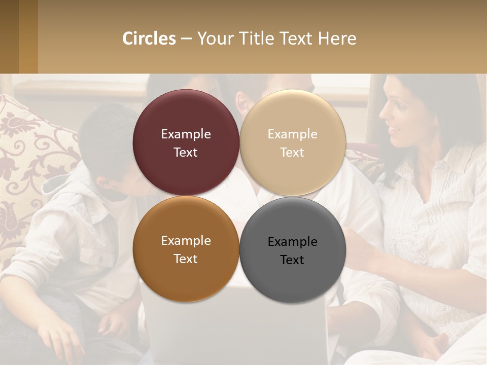 A Group Of People Sitting On A Couch Together PowerPoint Template