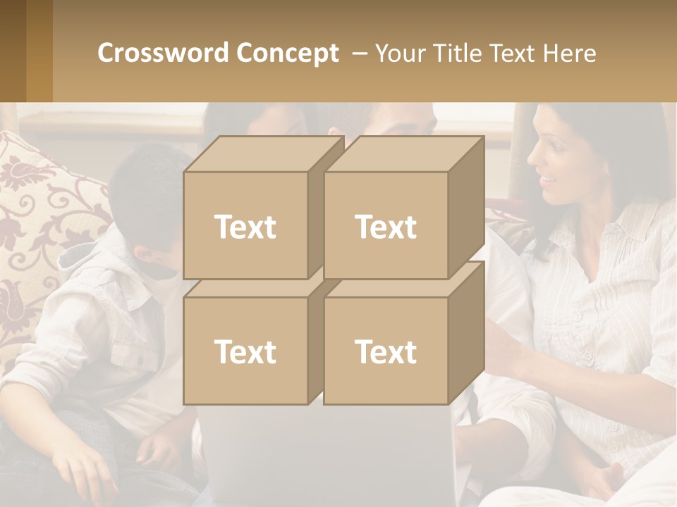 A Group Of People Sitting On A Couch Together PowerPoint Template