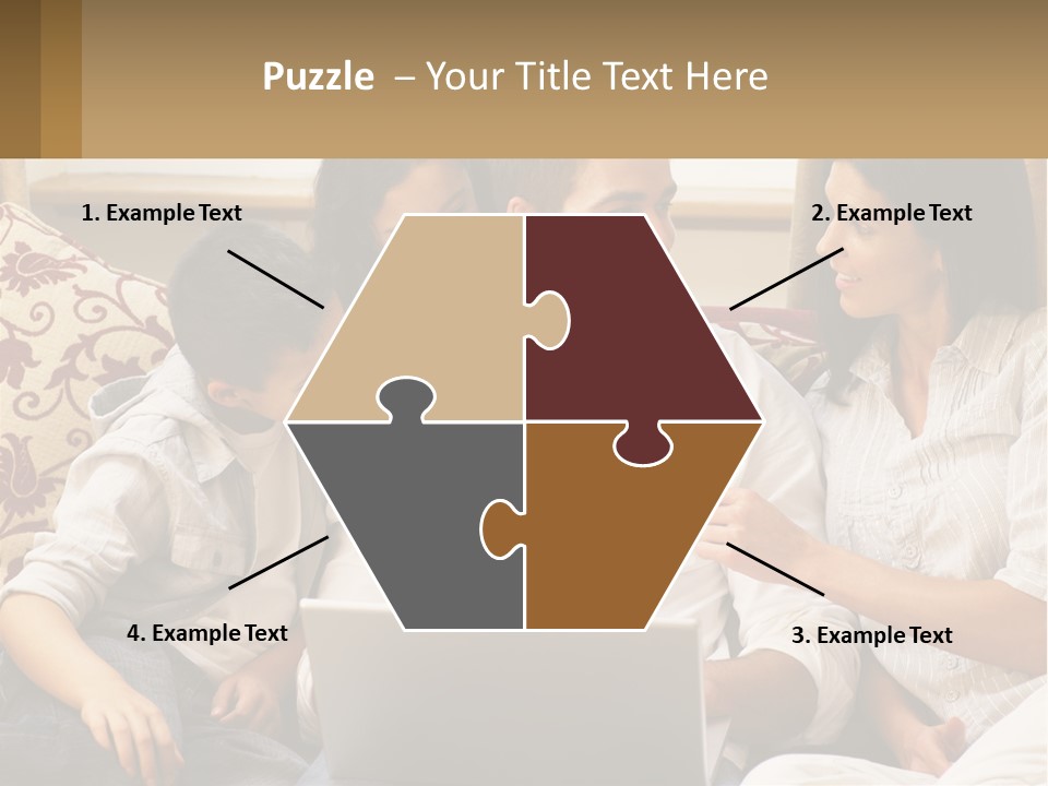 A Group Of People Sitting On A Couch Together PowerPoint Template