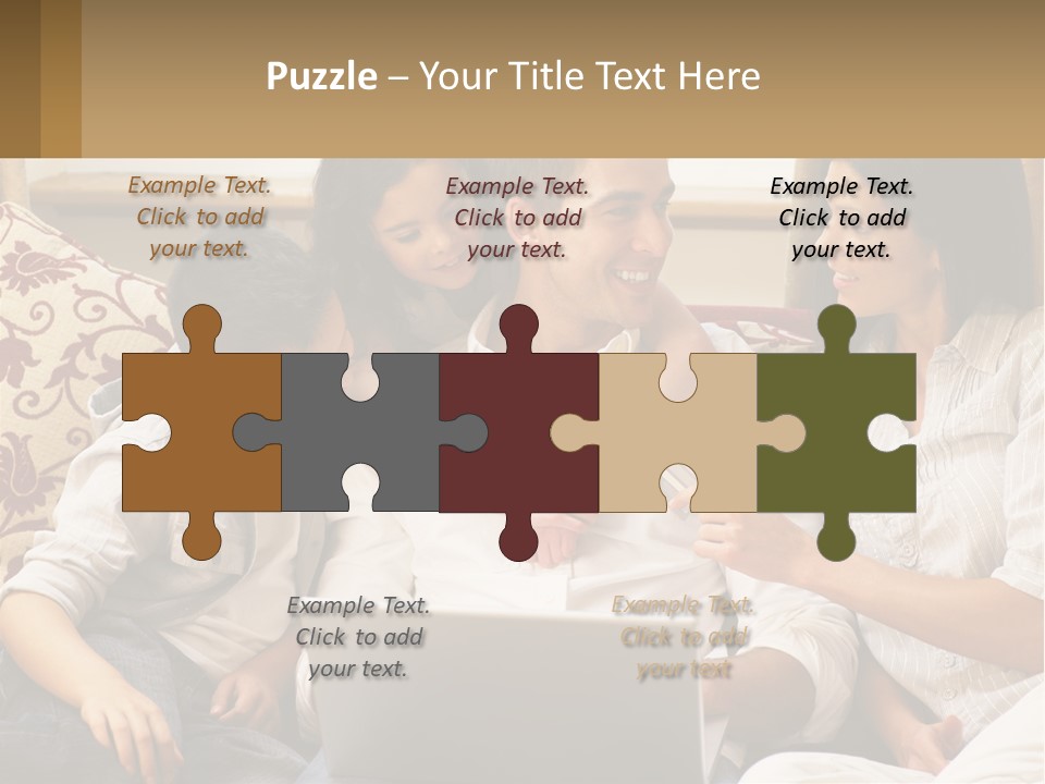 A Group Of People Sitting On A Couch Together PowerPoint Template