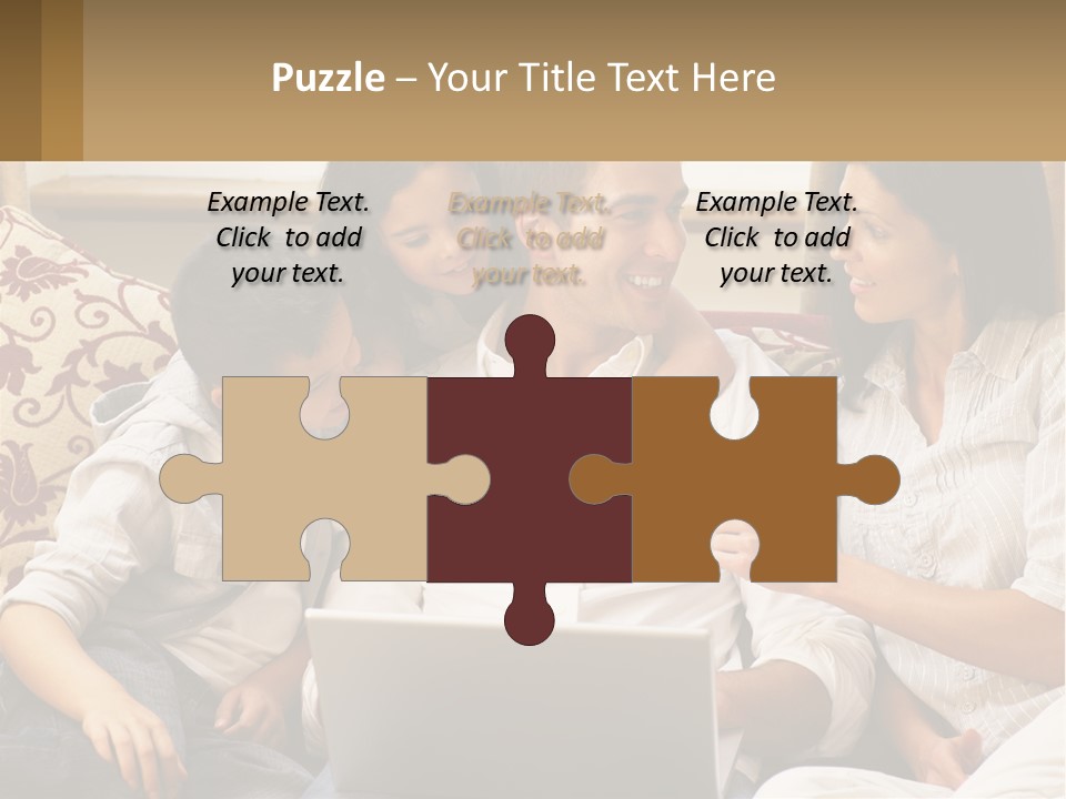 A Group Of People Sitting On A Couch Together PowerPoint Template