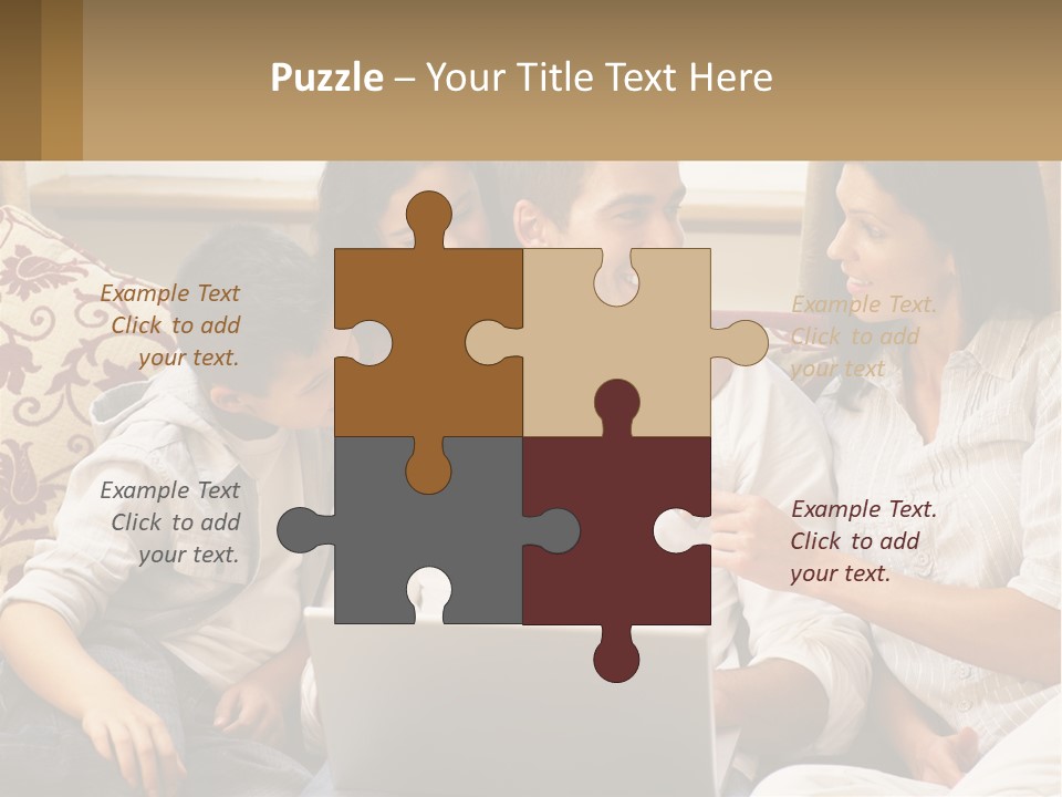 A Group Of People Sitting On A Couch Together PowerPoint Template