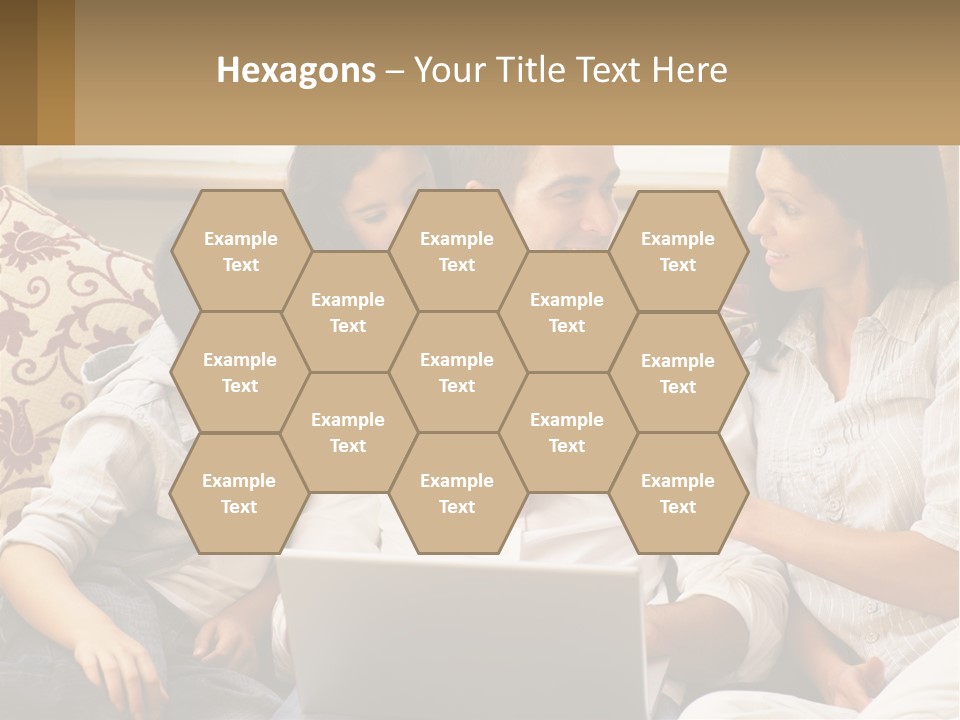 A Group Of People Sitting On A Couch Together PowerPoint Template