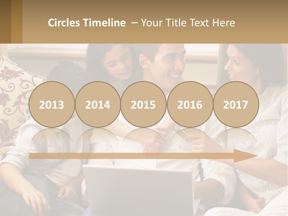 A Group Of People Sitting On A Couch Together PowerPoint Template