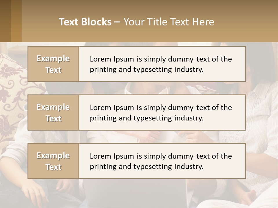 A Group Of People Sitting On A Couch Together PowerPoint Template