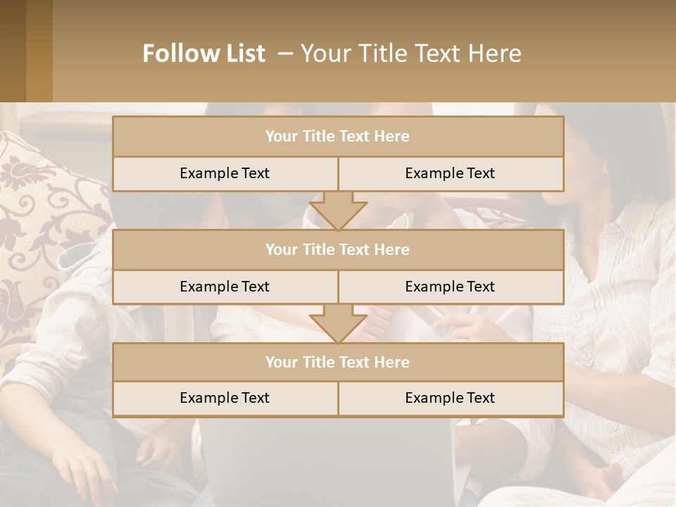A Group Of People Sitting On A Couch Together PowerPoint Template
