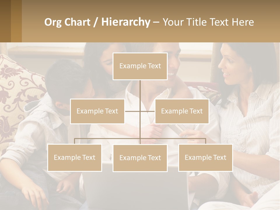 A Group Of People Sitting On A Couch Together PowerPoint Template