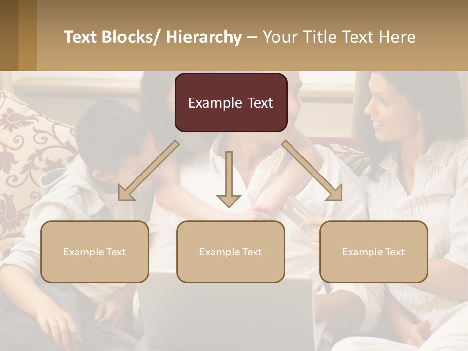 A Group Of People Sitting On A Couch Together PowerPoint Template